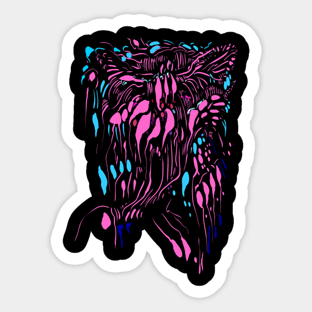 abstract color- space trip - tribal Sticker by Nikokosmos